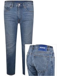 HUGO - Ash Mid Wash Slim Fit Jeans - Lyst