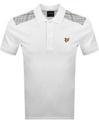 Lyle & Scott - Check Panelled Polo T Shirt - Lyst