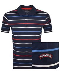 Paul & Shark - Paul And Shark Striped Polo T Shirt - Lyst