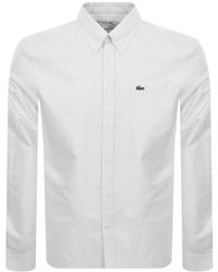 Lacoste - Woven Long Sleeved Shirt - Lyst