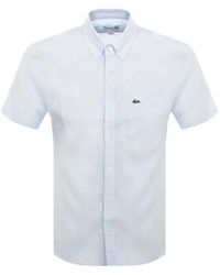 Lacoste - Linen Short Sleeved Shirt - Lyst