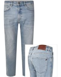 BOSS - Boss Re Maine Regular Fit Light Wash Jeans - Lyst