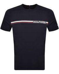 Tommy Hilfiger - Monotype Chest Stripe T Shirt - Lyst