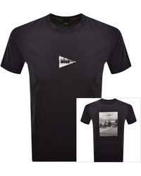 BOSS - Boss Network Photo T Shirt Dark - Lyst