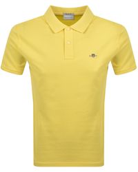 GANT - Regular Fit Shield Pique Polo T Shirt - Lyst