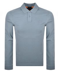 BOSS - Boss Long Sleeve Passerby Polo T Shirt - Lyst