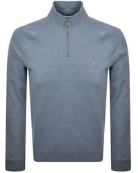 Farah - Farah Jim Quarter Zip Sweatshirt - Lyst