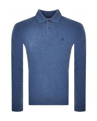 Ralph Lauren - Long Sleeved Knit Polo T Shirt - Lyst