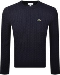 Lacoste - Cable Knit Jumper - Lyst