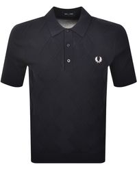Fred Perry - Cable Knit Polo T Shirt - Lyst