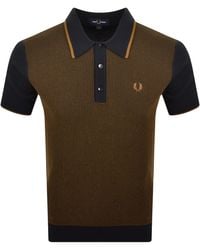Fred Perry - Waffle Knit Polo T Shirt - Lyst