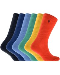 Ralph Lauren - Six Pack Classic Sport Socks - Lyst