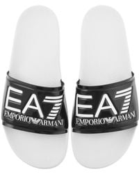 EA7 - Emporio Armani Sliders Black - Lyst