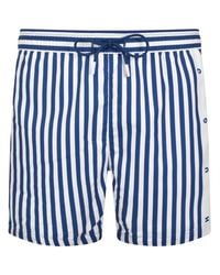 HUGO - Coasta Striped Swim Shorts Open - Lyst