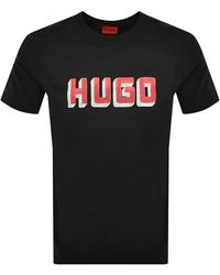 HUGO - Daqerio Crew Neck Short Sleeve T Shirt - Lyst