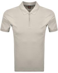 BOSS - Boss Passerzip Polo T Shirt - Lyst