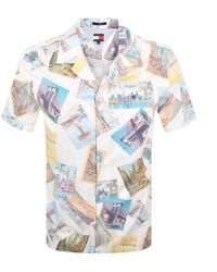 Tommy Hilfiger - Camp Collar Shirt Ecru - Lyst