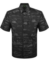 BOSS - Boss Globe Print Short Sleeved Shirt - Lyst