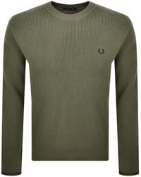 Fred Perry - Waffle Stitch Knit Jumper - Lyst