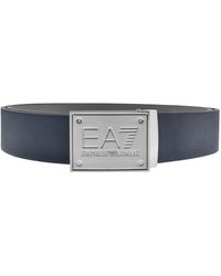 EA7 - Emporio Armani Reversible Logo Belt - Lyst