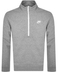 Nike - Half Zip Club Sweatshirt - Lyst