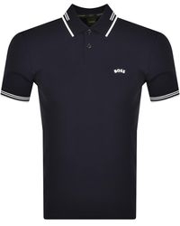 BOSS - Boss Paul Curved Polo T Shirt - Lyst