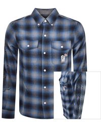 BBCICECREAM - Long Sleeved Check Shirt Blu - Lyst
