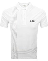 BOSS - Boss Check Toc Polo T Shirt - Lyst