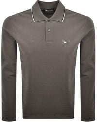 Armani - Emporio Long Sleeved Polo T Shirt - Lyst