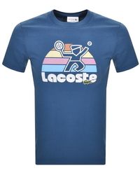 Lacoste - Crew Neck Graphic T Shirt - Lyst