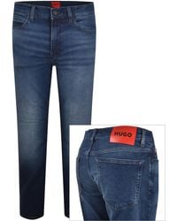 HUGO - 708 Slim Jeans Mid Wash - Lyst