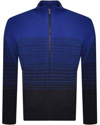 Armani Exchange - Full Zip Knitted Cardigan - Lyst