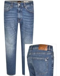 BOSS - Boss Maine Regular Fit Mid Wash Jeans - Lyst