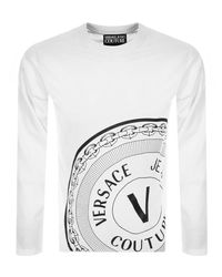 Versace Jeans Couture Couture Long Sleeved T Shirt - White