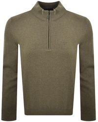 Barbour - Avoch Half Zip Knitted Jumper - Lyst