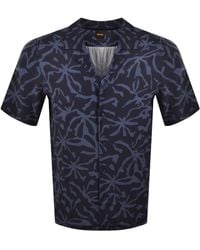 BOSS - Boss Rayer M Short Sleeve Shirt Dark - Lyst