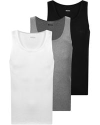 BOSS BUSINESS - Boss 3 Pack Classic Rib Vests - Lyst