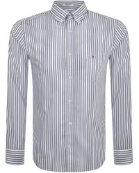 GANT - Striped Button-Down Poplin Shirt - Lyst