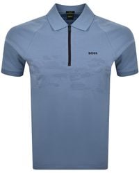 BOSS - Boss Globe Pattern Polo T Shirt - Lyst