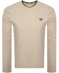 Fred Perry - Twin Tipped Long Sleeved T Shirt - Lyst