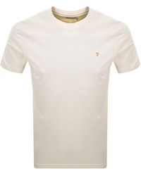 Farah - Farah Danny Regular Fit T Shirt Ecru - Lyst