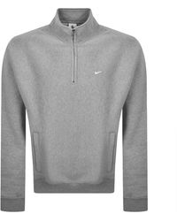Nike - Brushed Quarter Zip Sweatshirt - Lyst