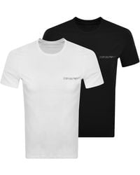 Armani - Emporio 2 Pack Logo T Shirts - Lyst