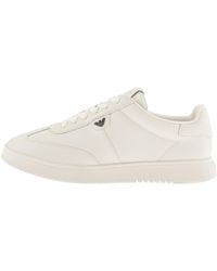 Armani - Emporio Leather Trainers - Lyst
