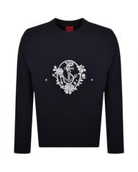 HUGO - Dursen Sweatshirt Dark - Lyst