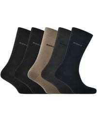 BOSS BUSINESS - Boss 5 Pack Logo Crew Socks - Lyst