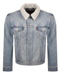 Levi's - Denim Sherpa Trucker Jacket - Lyst
