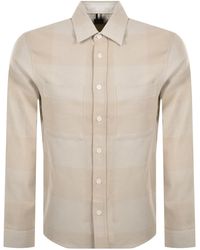 BOSS BUSINESS - Cotton Check Overshirt Jacket - Lyst