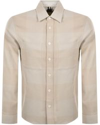 BOSS BUSINESS - Cotton Check Overshirt Jacket - Lyst