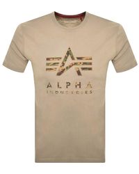 Alpha Industries - Logo Camo T Shirt - Lyst